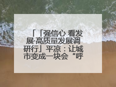 「强信心 看发展·高质量发展调研行」平凉：让城市变成一块会“呼吸”的海绵