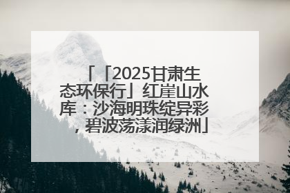 「2025甘肃生态环保行」红崖山水库：沙海明珠绽异彩，碧波荡漾润绿洲