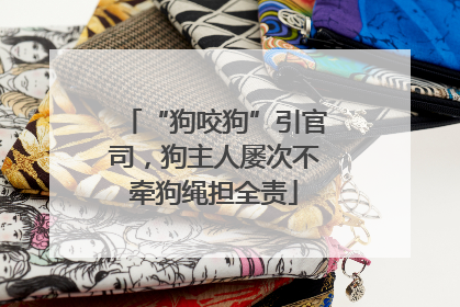 “狗咬狗”引官司，狗主人屡次不牵狗绳担全责
