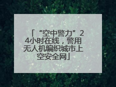 “空中警力”24小时在线，警用无人机编织城市上空安全网