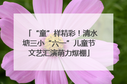 “童”样精彩！清水塘三小“六一”儿童节文艺汇演萌力爆棚