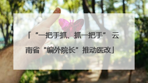 “一把手抓、抓一把手” 云南省“编外院长”推动医改