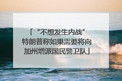 “不想发生内战” 特朗普称如果需要将向加州增派国民警卫队