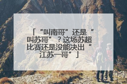 “叫南哥”还是“叫苏哥”？这场苏超比赛还是没能决出“江苏一哥”