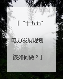 “十五五”电力发展规划该如何做？