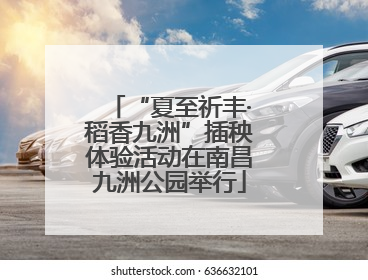 “夏至祈丰·稻香九洲”插秧体验活动在南昌九洲公园举行