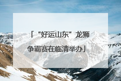 “好运山东”龙狮争霸赛在临清举办