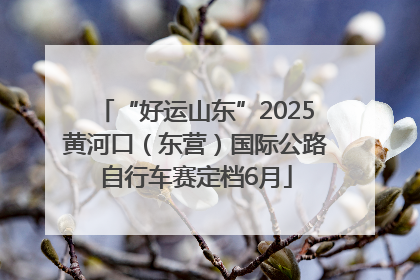 “好运山东”2025黄河口（东营）国际公路自行车赛定档6月
