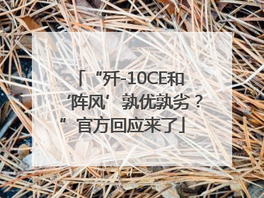 “歼-10CE和‘阵风’孰优孰劣？”官方回应来了