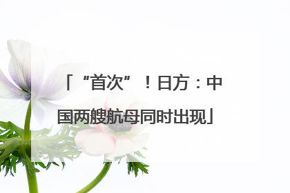 “首次”！日方：中国两艘航母同时出现