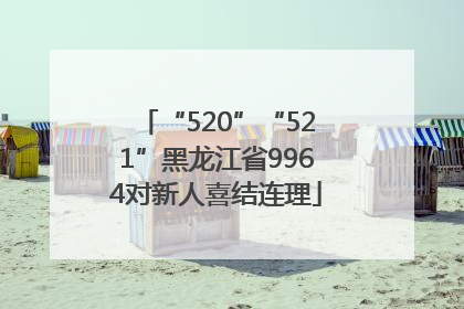 “520”“521”黑龙江省9964对新人喜结连理