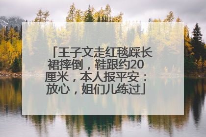 王子文走红毯踩长裙摔倒，鞋跟约20厘米，本人报平安：放心，姐们儿练过