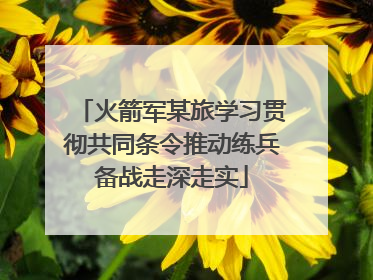 火箭军某旅学习贯彻共同条令推动练兵备战走深走实