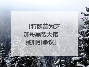 特朗普为芝加哥黑帮大佬减刑引争议