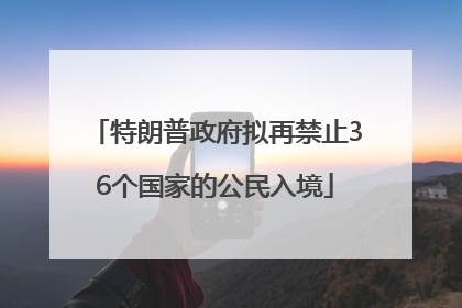特朗普政府拟再禁止36个国家的公民入境