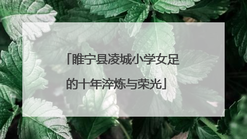 睢宁县凌城小学女足的十年淬炼与荣光