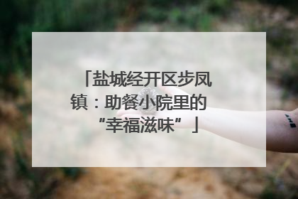 盐城经开区步凤镇：助餐小院里的“幸福滋味”