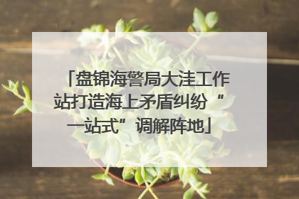 盘锦海警局大洼工作站打造海上矛盾纠纷“一站式”调解阵地
