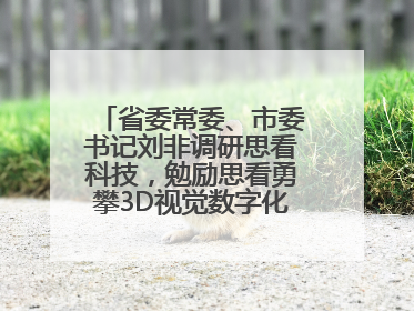 省委常委、市委书记刘非调研思看科技，勉励思看勇攀3D视觉数字化科技高峰