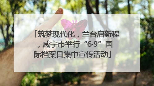 筑梦现代化，兰台启新程，咸宁市举行“6·9”国际档案日集中宣传活动