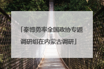 秦博勇率全国政协专题调研组在内蒙古调研