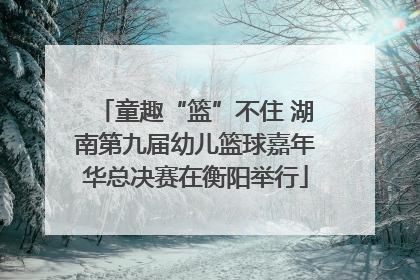 童趣“篮”不住 湖南第九届幼儿篮球嘉年华总决赛在衡阳举行