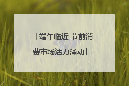 端午临近 节前消费市场活力涌动