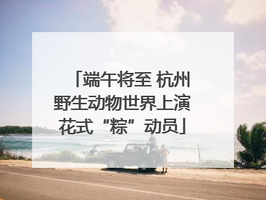 端午将至 杭州野生动物世界上演花式“粽”动员