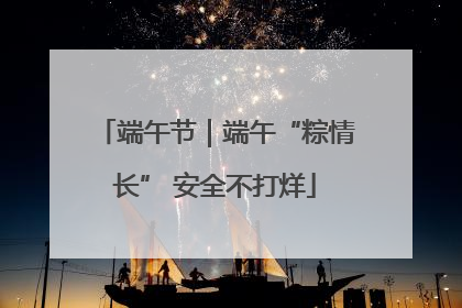 端午节｜端午“粽情长” 安全不打烊