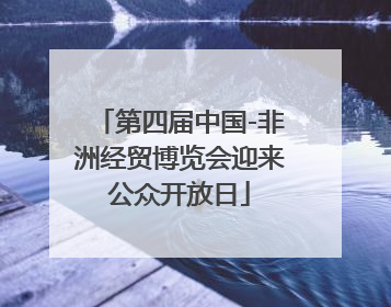 第四届中国-非洲经贸博览会迎来公众开放日