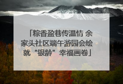 粽香盈巷传温情 余家头社区端午游园会绘就“银龄”幸福画卷
