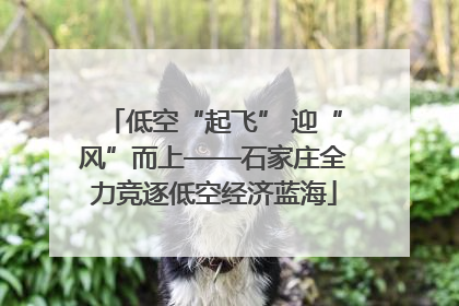 低空“起飞” 迎“风”而上——石家庄全力竞逐低空经济蓝海