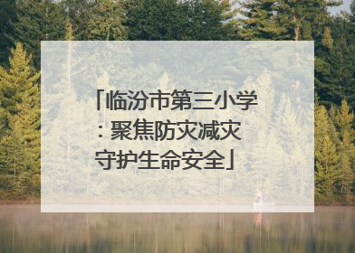 临汾市第三小学：聚焦防灾减灾 守护生命安全