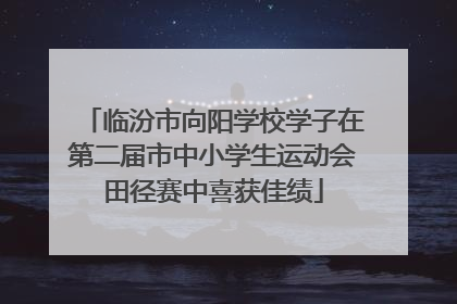 临汾市向阳学校学子在第二届市中小学生运动会田径赛中喜获佳绩
