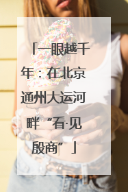 一眼越千年：在北京通州大运河畔“看·见殷商”