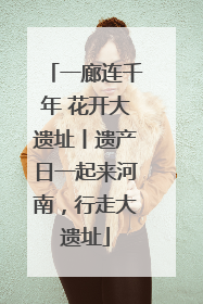 一廊连千年 花开大遗址丨遗产日一起来河南，行走大遗址