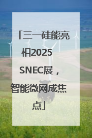 三一硅能亮相2025 SNEC展，智能微网成焦点