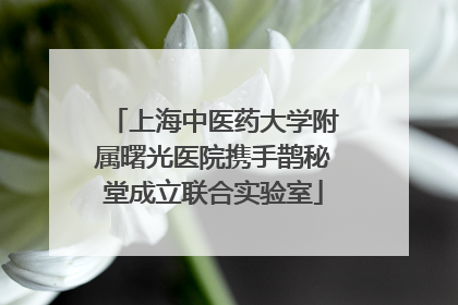 上海中医药大学附属曙光医院携手鹊秘堂成立联合实验室