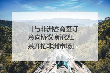 与非洲客商签订意向协议 新化红茶开拓非洲市场