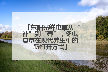 东阳光鲜虫草从“补”到“养”，冬虫夏草在现代养生中的新打开方式