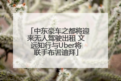 中东豪车之都将迎来无人驾驶出租 文远知行与Uber将联手布署迪拜