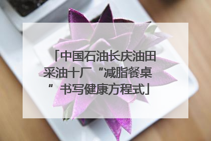 中国石油长庆油田采油十厂“减脂餐桌”书写健康方程式