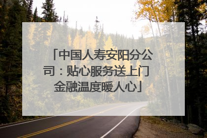 中国人寿安阳分公司：贴心服务送上门 金融温度暖人心