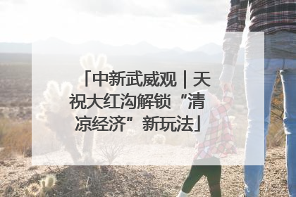 中新武威观｜天祝大红沟解锁“清凉经济”新玩法