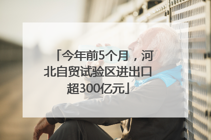 今年前5个月，河北自贸试验区进出口超300亿元