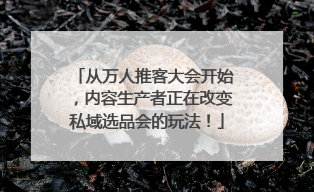 从万人推客大会开始，内容生产者正在改变私域选品会的玩法！