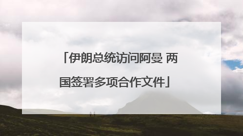 伊朗总统访问阿曼 两国签署多项合作文件