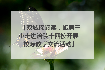 双城探阅读，峨眉三小走进涪陵十四校开展校际教学交流活动