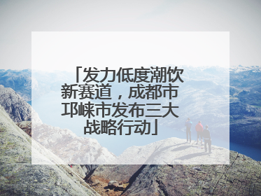 发力低度潮饮新赛道，成都市邛崃市发布三大战略行动