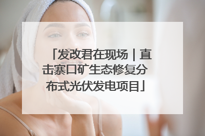 发改君在现场｜直击寨口矿生态修复分布式光伏发电项目